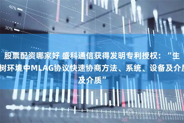 股票配资哪家好 盛科通信获得发明专利授权:“生成树环境中MLAG协议快速协商方法、系统、设备及介质”