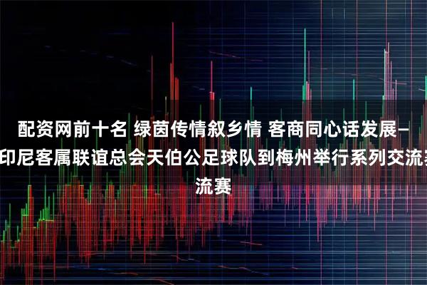 配资网前十名 绿茵传情叙乡情 客商同心话发展——印尼客属联谊总会天伯公足球队到梅州举行系列交流赛